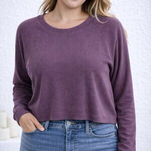 Victoria’s Secret Butter Soft Ribbed Cropped‎ Lounge Top Long Sleeve – Size XL